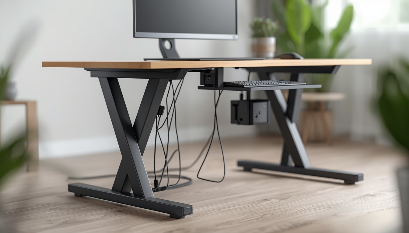 Herbuefreshia standing desk cable management